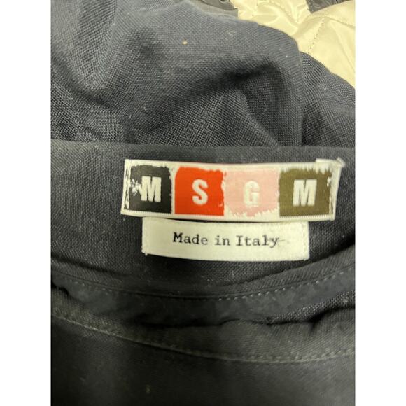 MSGM Black Cotton Patch Embroidered Pullover Sweatshirt Top Size 42 US 6 - Picture 4 of 5